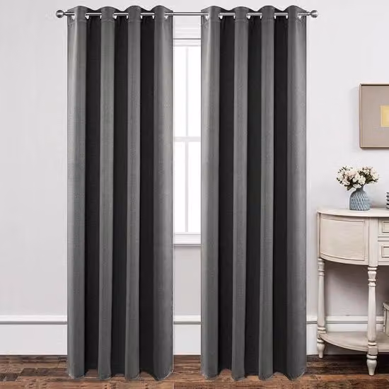 Tende termoisolanti con inserti 2 pezzi H 245 x B 140 cm grigio chiaro - Tende opache per protezione termica per camera da letto e soggiorno