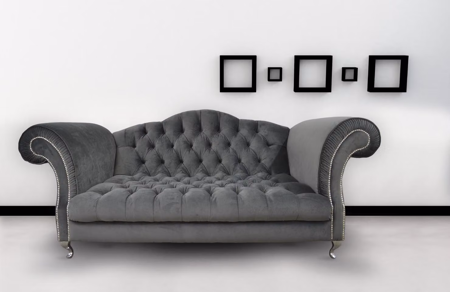 Chesterfield Sofa Polster Designer Couchen Sofas Garnitur Textil Stoff Textil 25