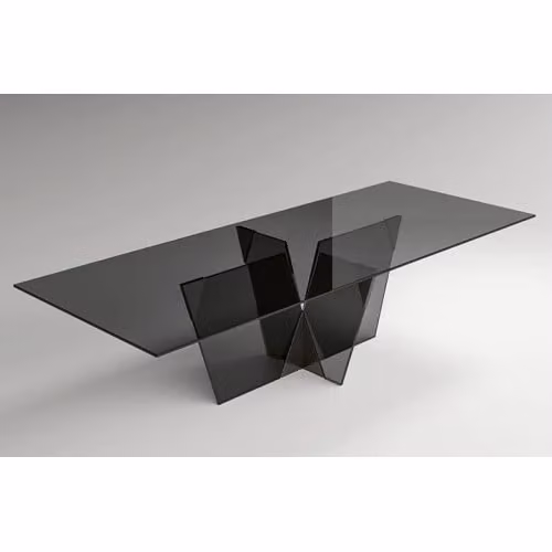 Tavolo Crossover rettangolare fisso in vetro Tonelli Design