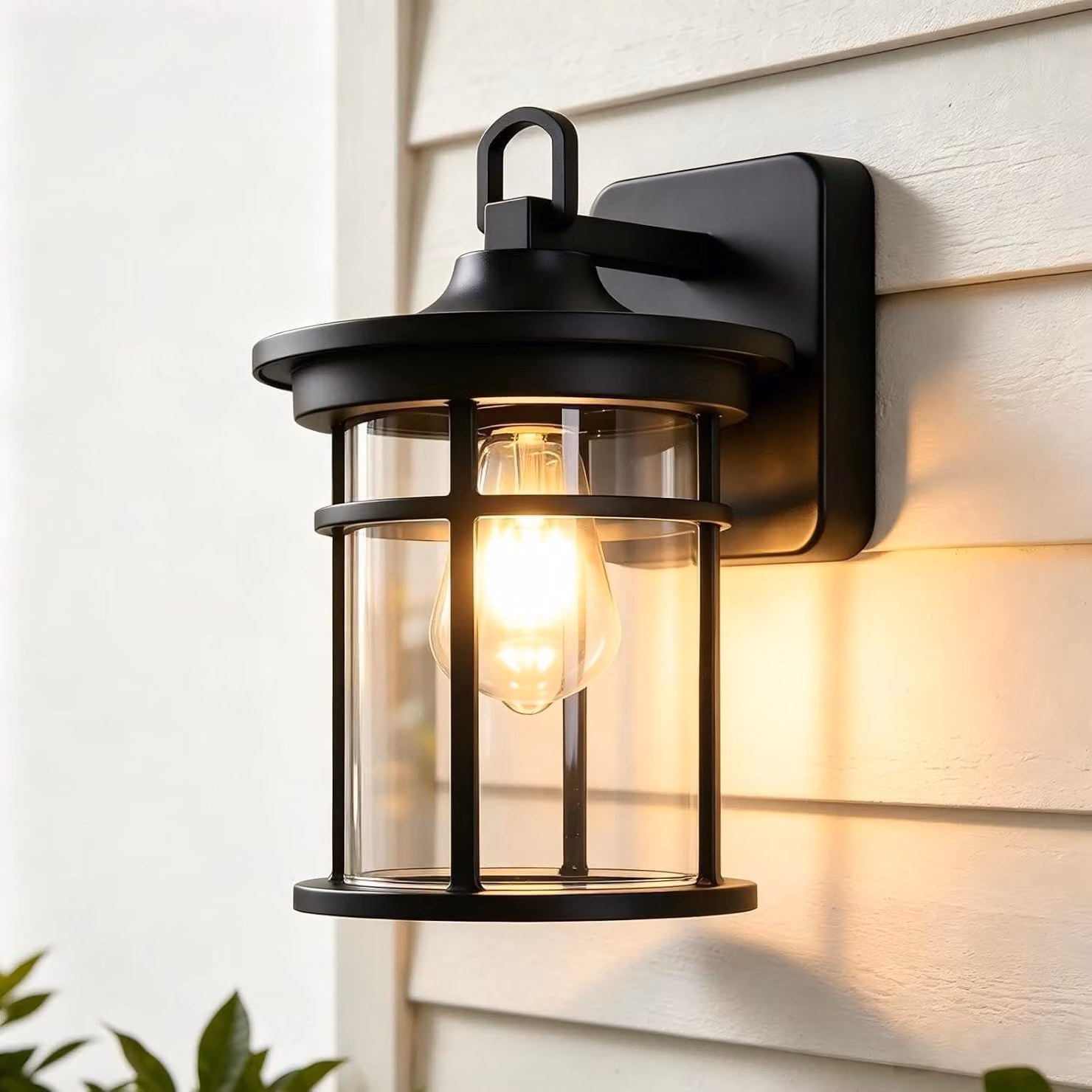 Lampada da parete esterna, stile vintage, attacco E27, grado di protezione IP44, realizzata in alluminio, dimensioni 25x22x25 cm