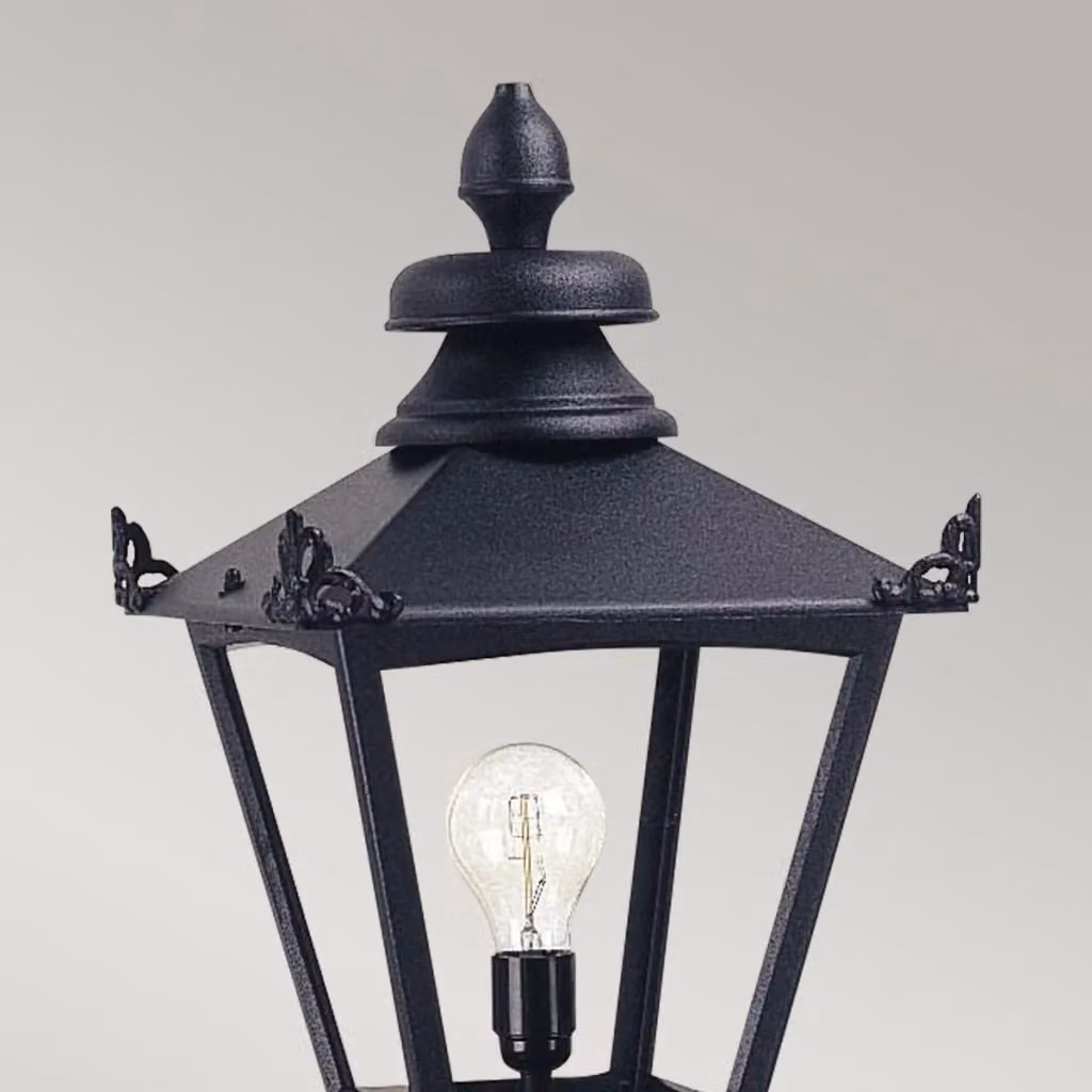 Testa lanterna da giardino Grampian Elstead colore nero con attacco E27 60W – 2