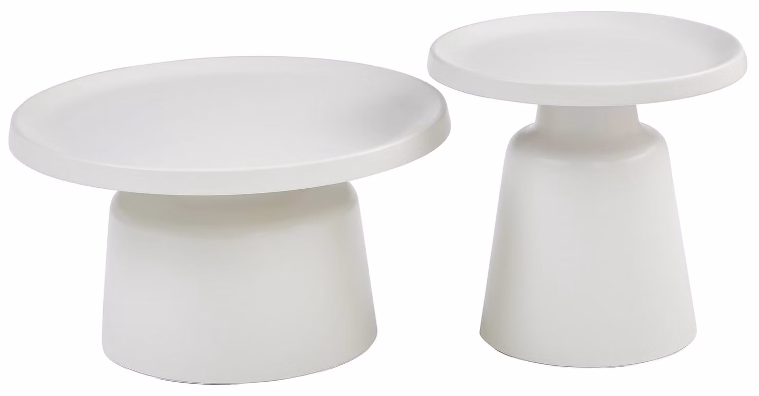 Selsey Brin - Set di tavolini, color crema, 70 cm