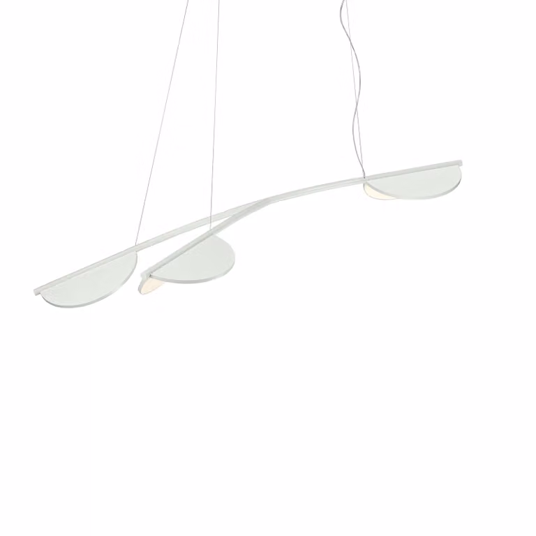 Flos - Almendra Organic Suspension Short 3 - Lampada a sospensione - Bianco Sporco