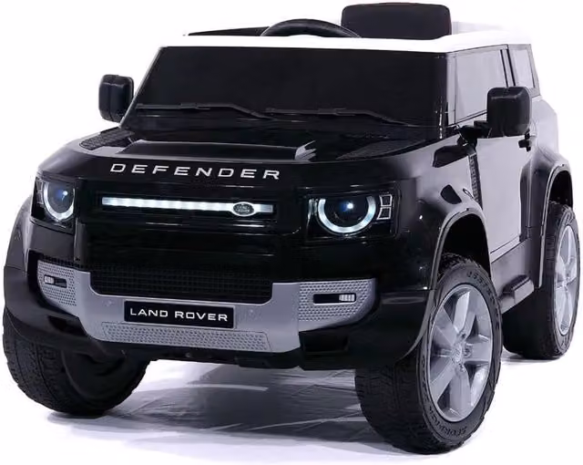 Macchina Elettrica per Bambini Licenza Ufficiale Land Rover Defender 12V 7Ah Nero