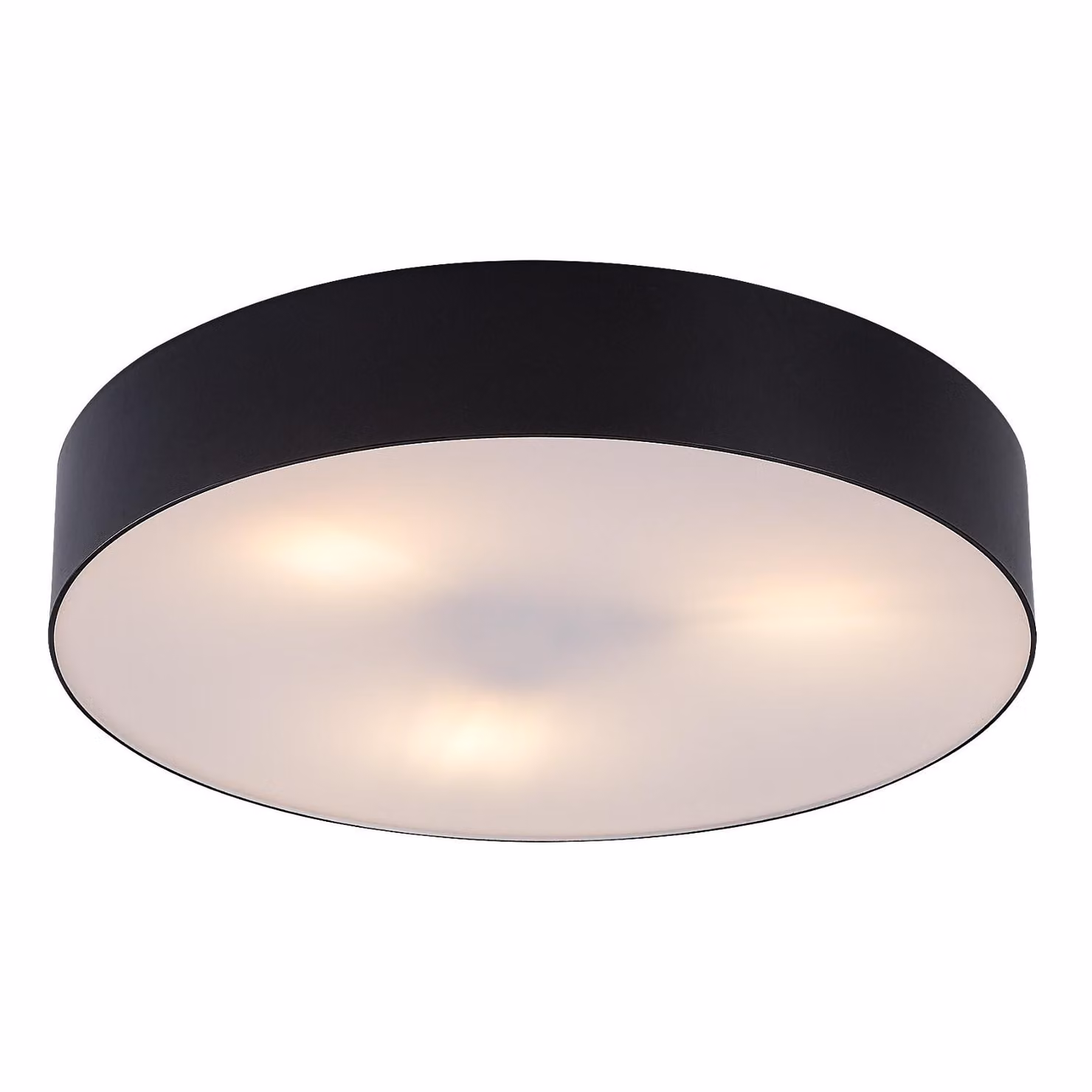 Rabalux Lampada a soffitto nera Dolen, diametro 390mm, per lampadine E27 (3 unità), codice prodotto 75066