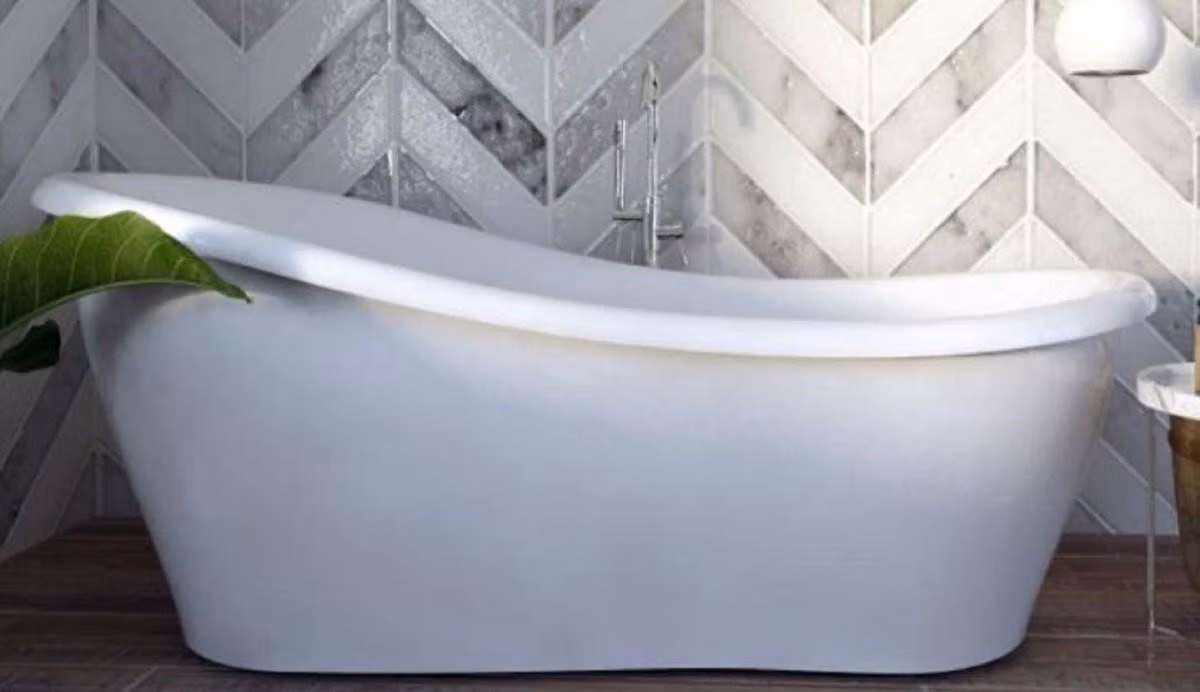 Casa Padrino Luxury Art Nouveau Bathtub White 170 x 80 x H. 70,5 cm - Vasca da bagno autoportante Retro Antique - Arredobagno
