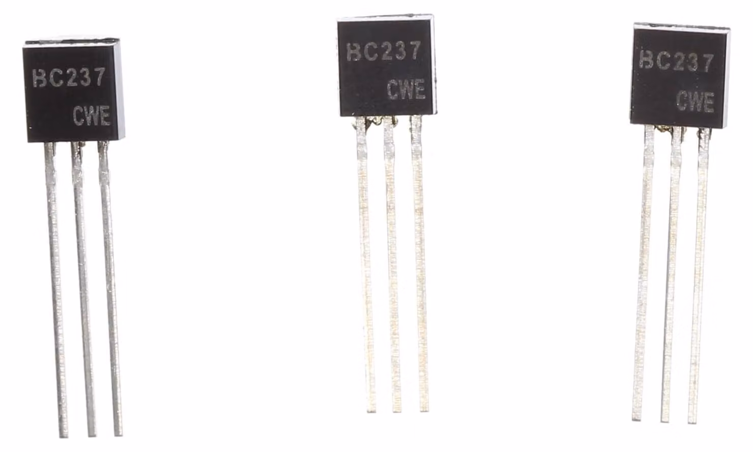 20 transistor NPN BC237B, involucro TO-92, 45V, 100mA, 350mW