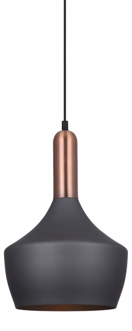 Lampada a sospensione Ophelia grigio-ramata 1xE27x60W in metallo, dimensioni: 120x25x25 cm, IP20, Italux
