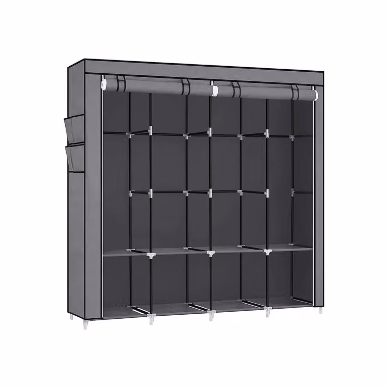 Armadio in Tessuto 45 x 130 x 167 cm Nero | SONGMICS, Grigio / 45 x 170 x 167 cm