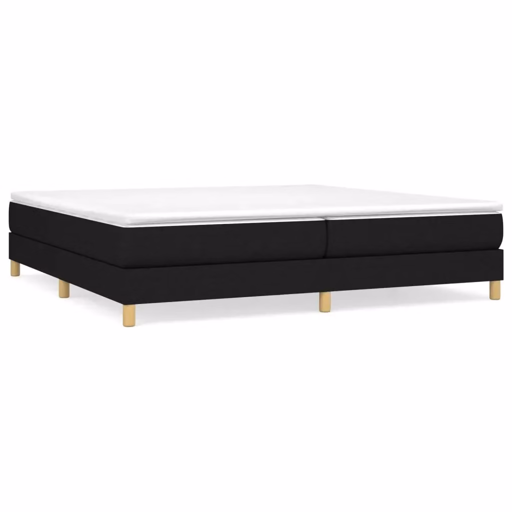 Letto Ibrido vidaXL con Materasso e Struttura in Tessuto Nero e Bianco L/P: 200 x 200 cm, H: 25 cm – 2