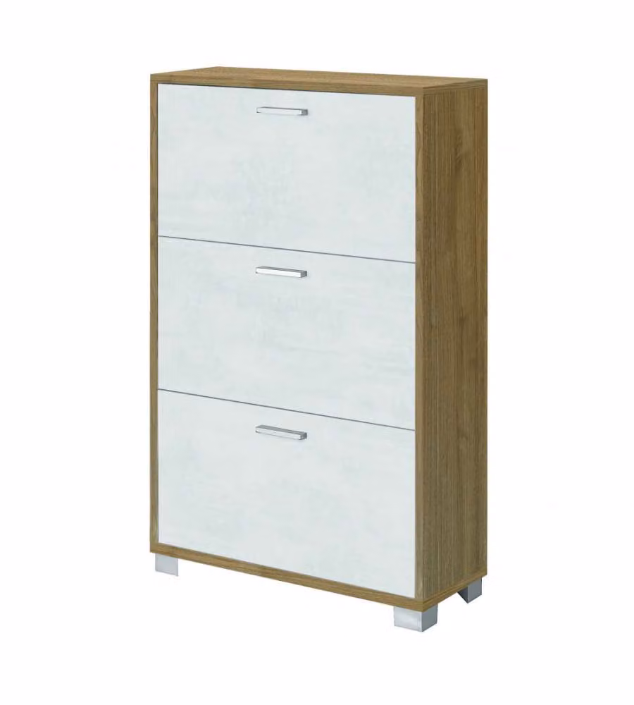 Cosma Scarpiera 3 Ante Bianco 70x29x118 cm in MDF per Casa