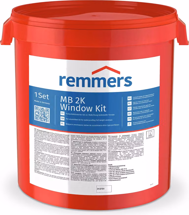 Remmers Window-Kit MB 2K zur Abdichtung bodentiefer Fenster 8,3 kg