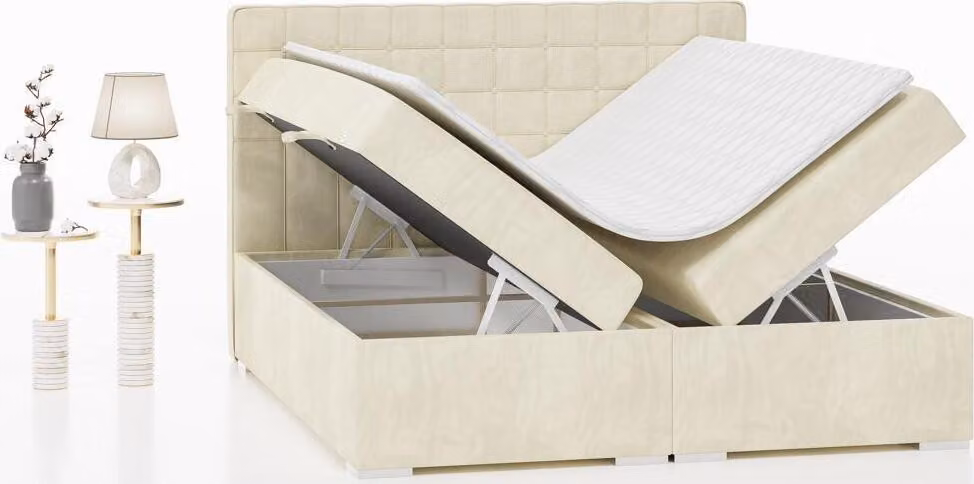 Doppelbett Modern Design Bett Luxus Schlafzimmer Polsterbett Möbel Boxspringbett