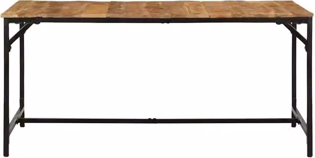 Tavolo da Pranzo | Tavolo da cucina 160x80x75 cm in Legno Massello di Mango Grezzo