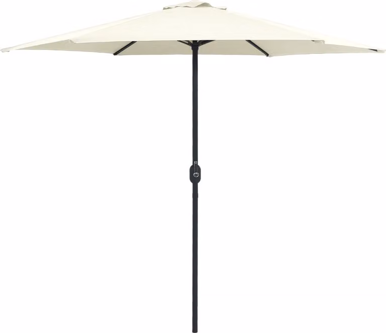 vidaXL Ombrellone con palo in alluminio 270x246 cm Bianco sabbia