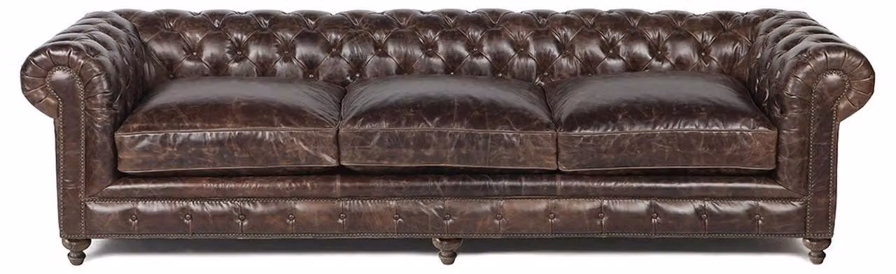 Chesterfield Sofa Couch Polster Leder Couchen Polster Garnitur Big XXL