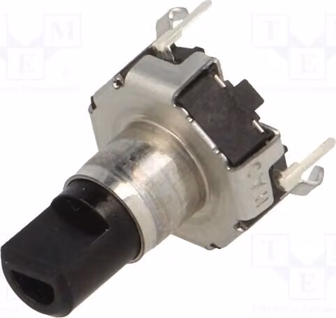 1 encoder: incrementale, 15 impulsi per rotazione, 5 VDC, montaggio a traversa (THT), 5 mA, modello EC12D1564402