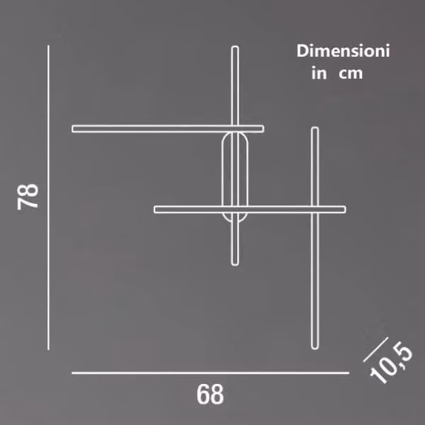 Applique da parete LED Perenz in metallo nero con luce up and down, 36W, 2880LM, CCT