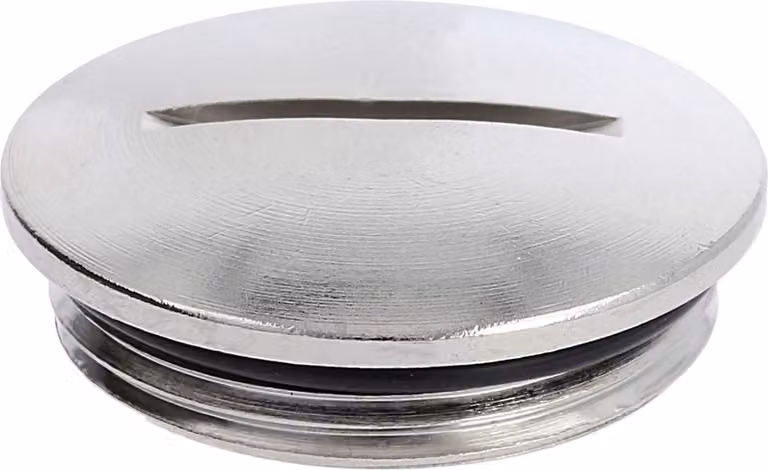 WISKA Tappo cieco PG21x1,588 rotondo con fessura incl. O-ring Ottone (CuZn) nichelato Lunghezza filettatura 7,0 mm - 1 pezzo