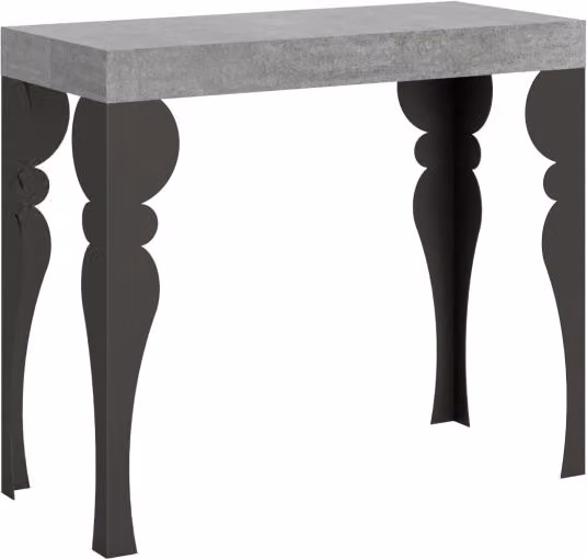 Consolle Allungabile GIORDANOSHOP in Nobilitato Grigio L/P/H: 90-300 x 40 x 77 cm