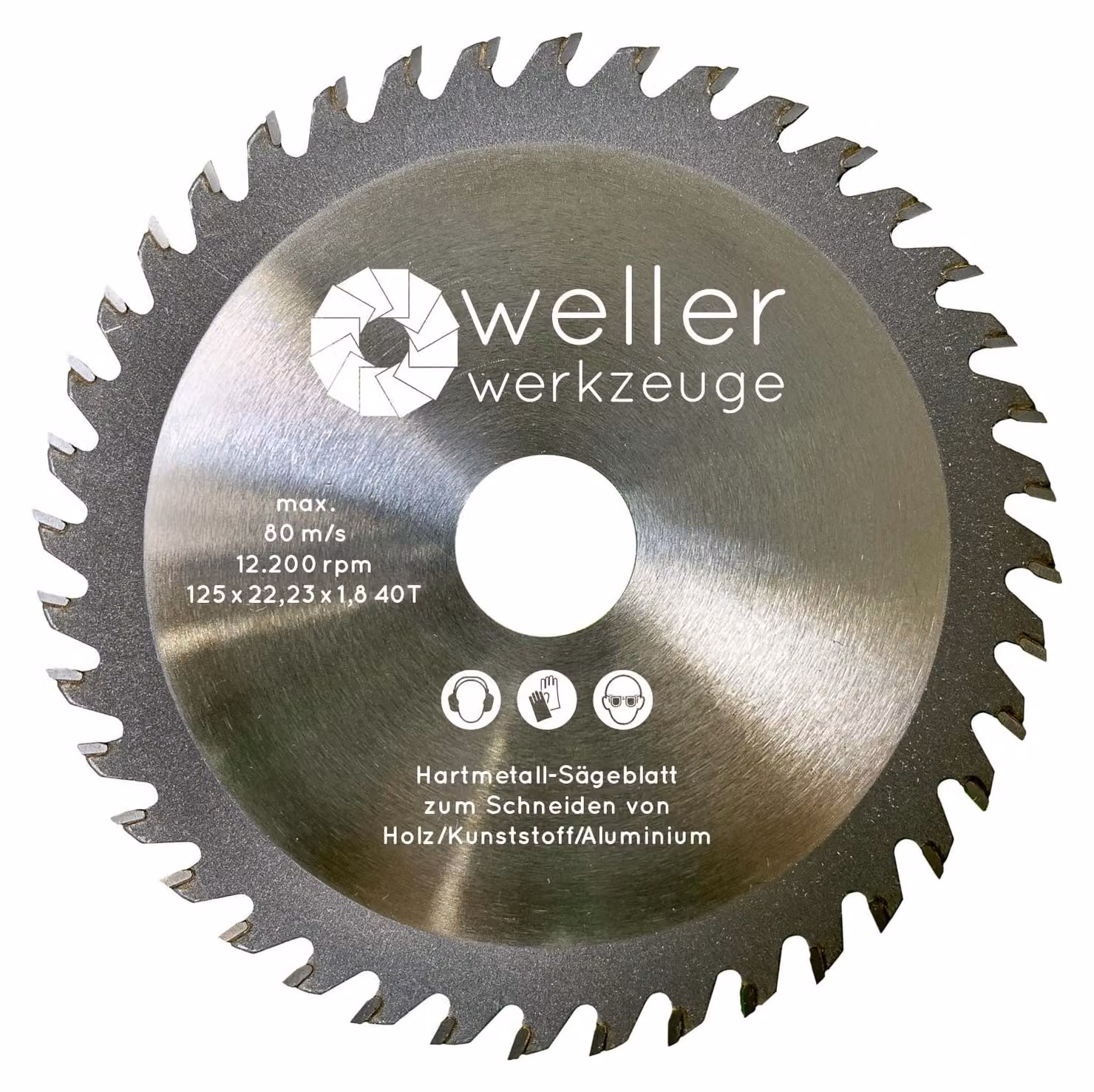 Disco da taglio in metallo duro, 125 mm, 40 denti, per alluminio