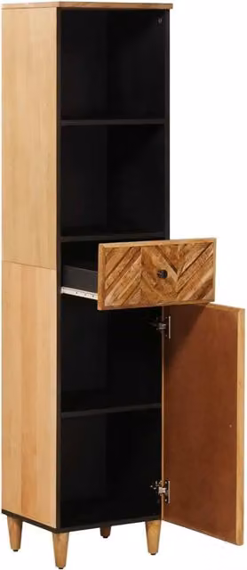 Mobile da Bagno | Armadio da bagno con cassetto Marrone 38 x 33,5 x 160 cm