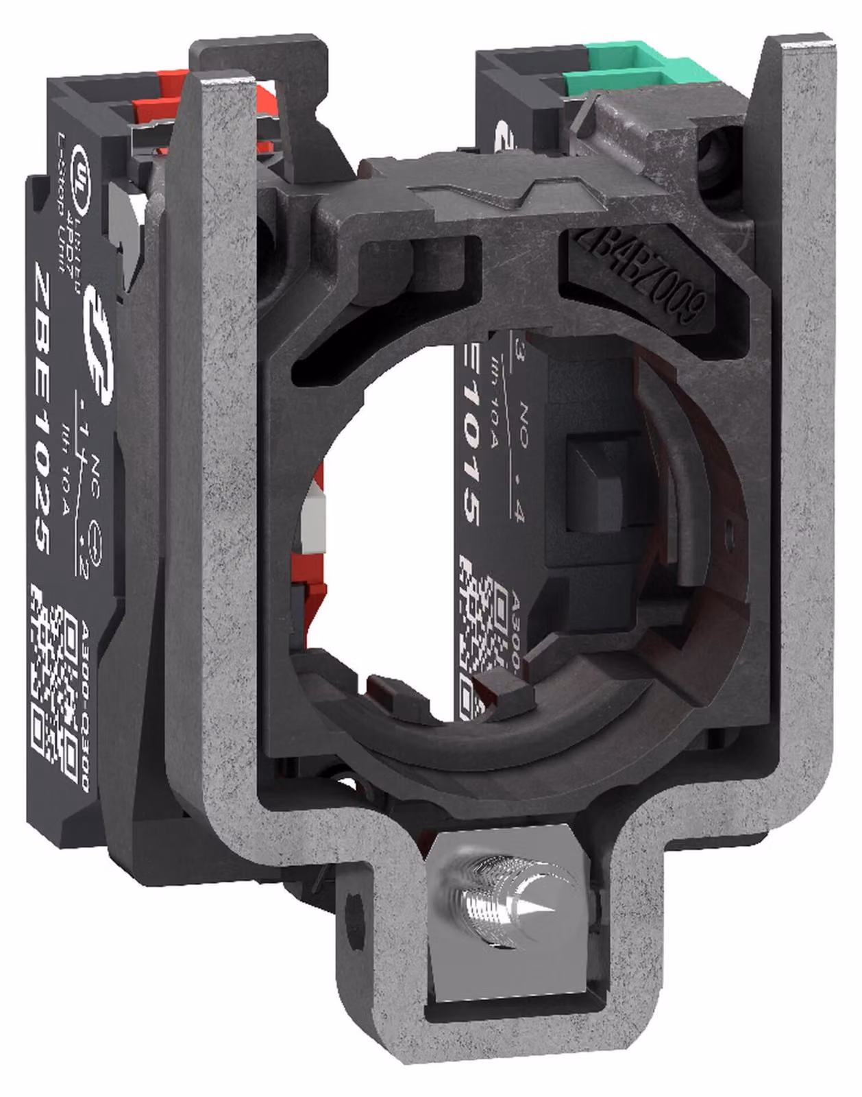Blocco di contatti ausiliari 1 NO 1 NC, ammortizzato - Blocco di contatti ausiliari 1 NO / 1 NC ZB4BZ1055