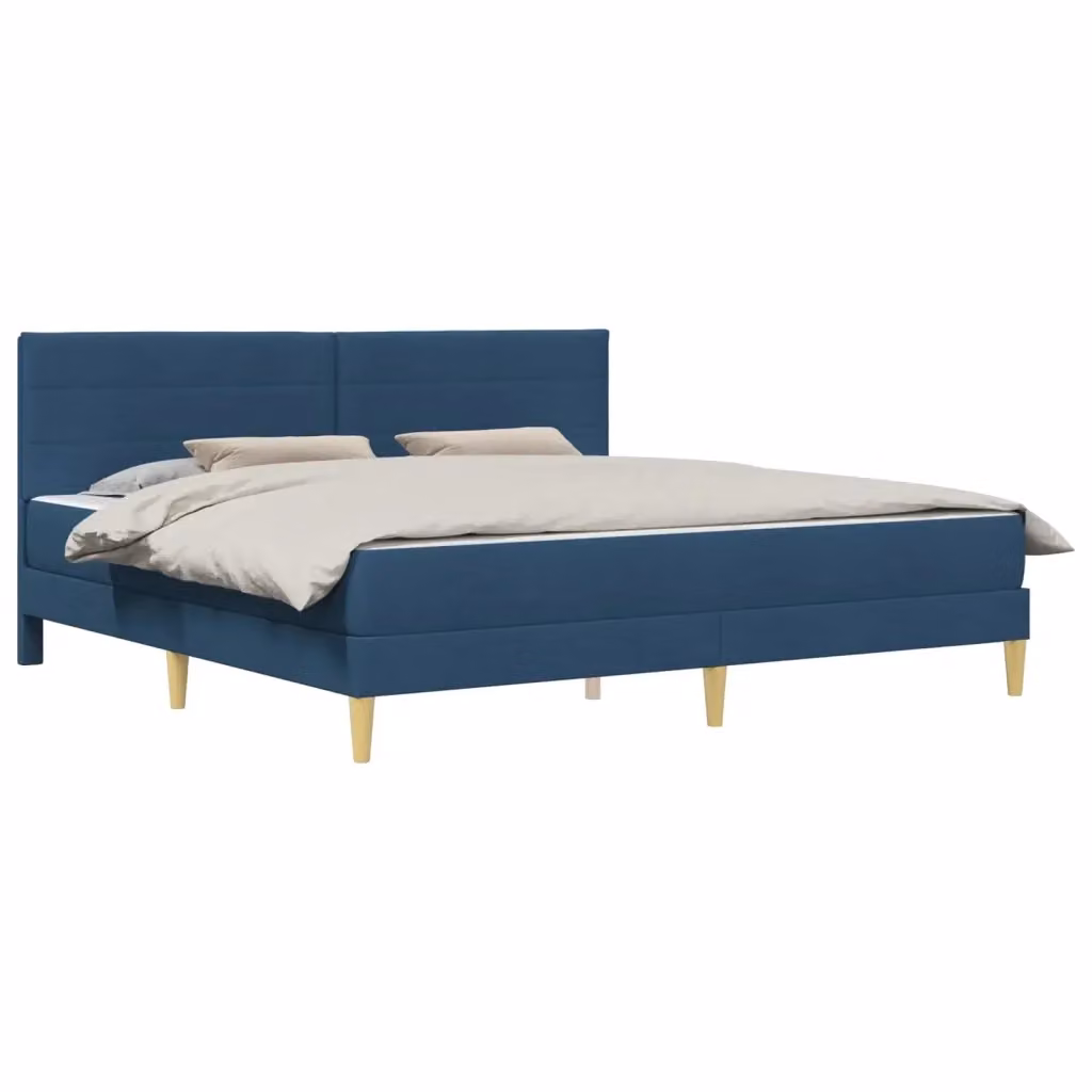 Struttura letto imbottita moderna vidaXL in tessuto blu L/P/H: 200 x 200 x 206 cm – 2