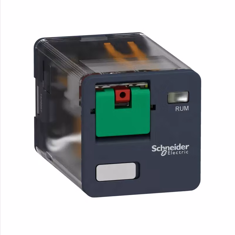 Relè universale innestabile Schneider Electric RUM, 3 W, 10 A, 230 V CA, senza LED, con pulsante di prova RUMC31P7