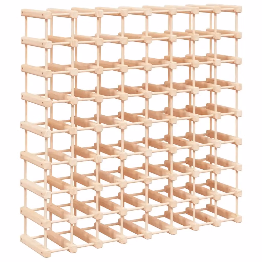 Portabottiglie da muro vidaXL in legno di pino massello per 72 bottiglie, L/P/H: 90,5 x 23 x 90,5 cm – 2