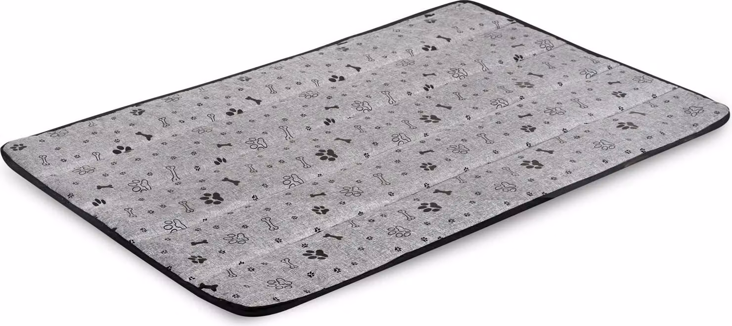Tappetino per cani 80x60 cm impermeabile osso nero