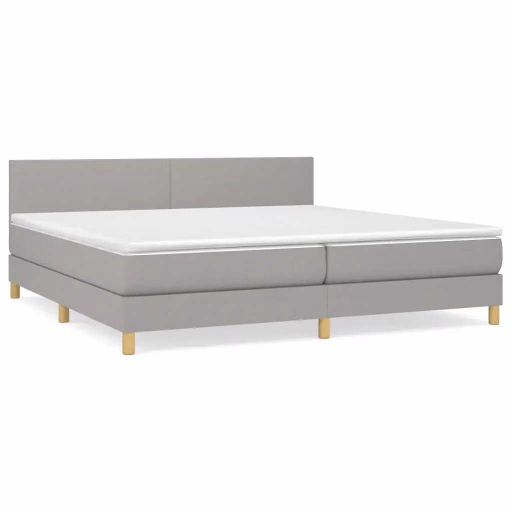 Letto Ibrido con Materasso a Molle vidaXL Grigio e Bianco L/P/H: 200 x 200 x 31 cm – 2