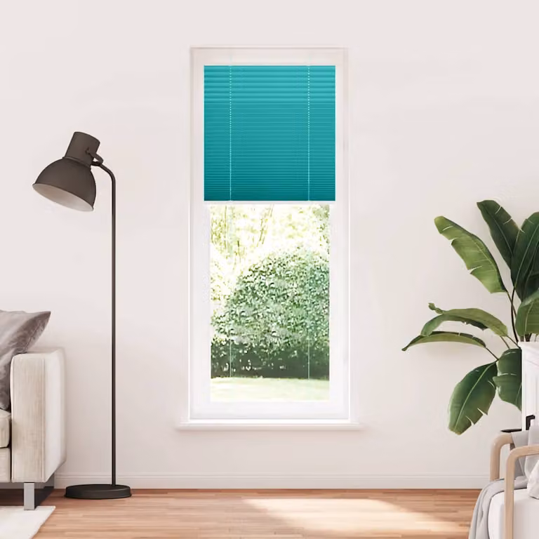 vidaXL Tenda Plissettata Verde petrolio 80x200 cm Larghezza Tessuto
