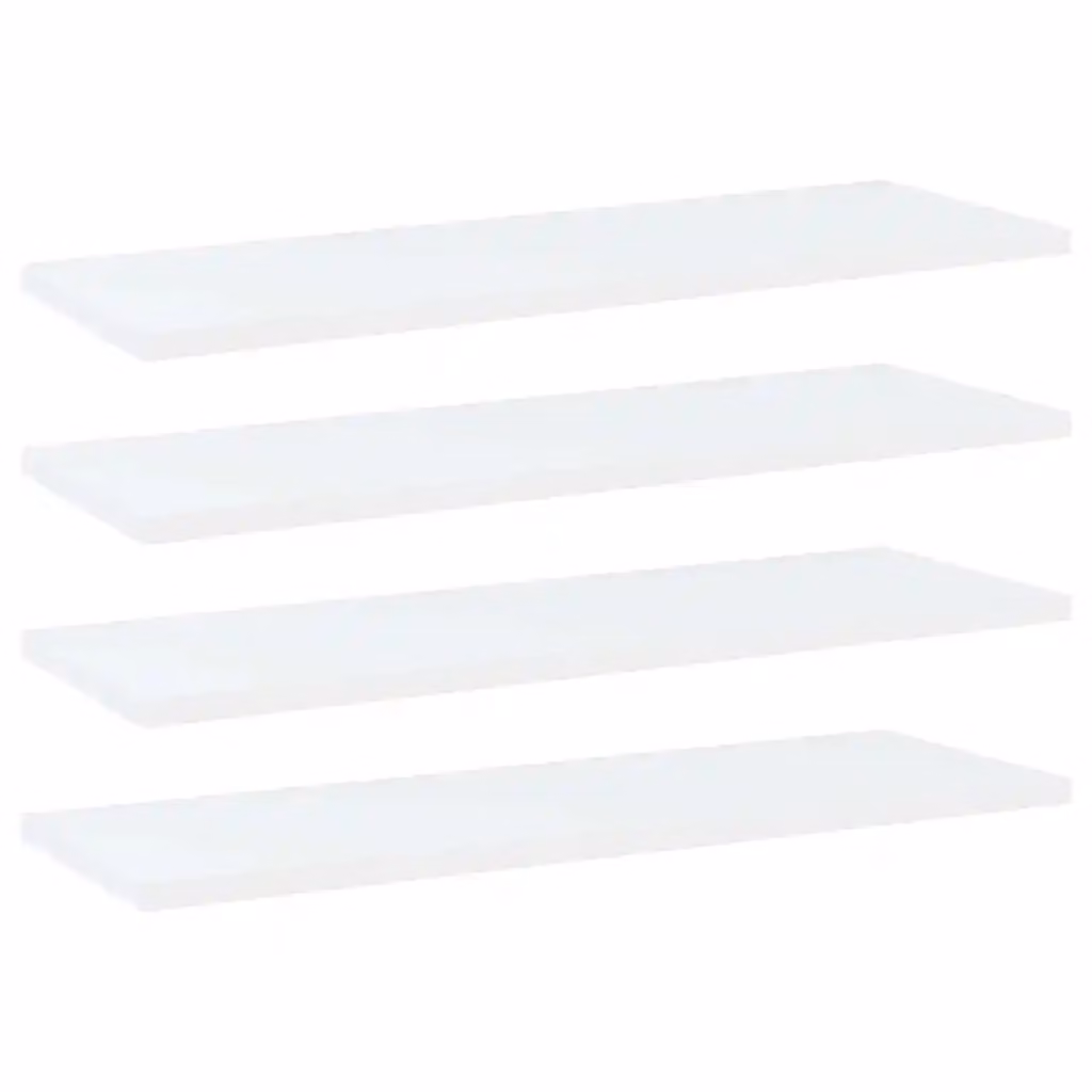 Set di 4 ripiani per libreria da parete vidaXL in legno multistrato bianco, L 60 cm x P 20 cm x H 1,5 cm