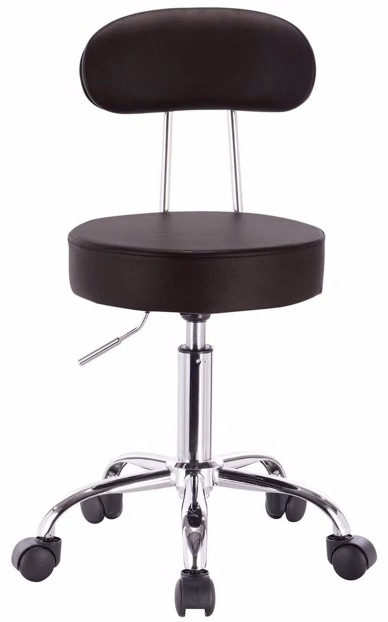 Sedia da ufficio - Stile salotto - Altezza regolabile - Design ergonomico - Schienale - Materiale sintetico (ecopelle) - Rotazione a 360°