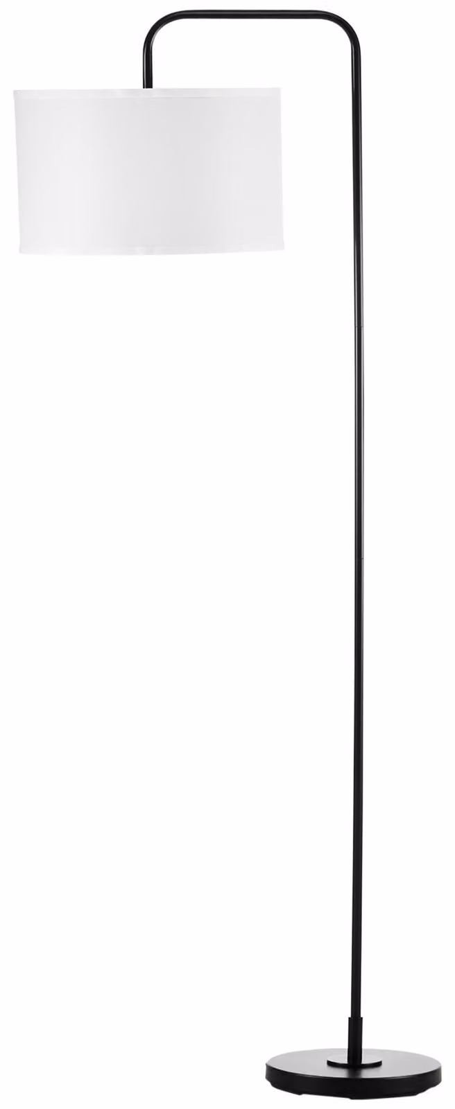 Lampada da terra moderna con paralume in tessuto – Struttura in metallo nero | Colore: Nero | Dimensioni: 38x64x163,5 cm