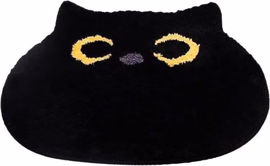 Tappetino per gatti - tappetino antiscivolo, 50 x 55 cm, grazioso tappetino per la porta a forma di gatto, assorbente | Tappetino decorativo per animali domestici per soggiorno, bagno, cucina, ingresso, camera da letto, camera dei bambini
