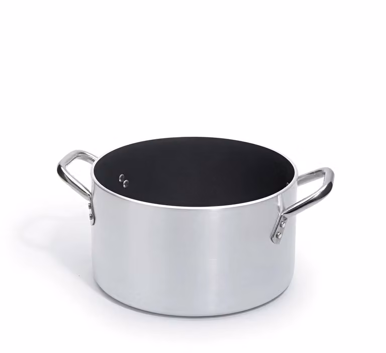 Casseruola alta in alluminio antiaderente con maniglie in acciaio inox, spessore 3 mm, diam. 32cm