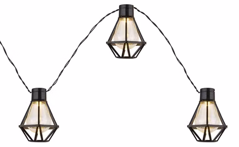 Catena luminosa a LED, lunghezza 2,3 metri, temperatura di colore 2700 K, grado di protezione IP44, impermeabile