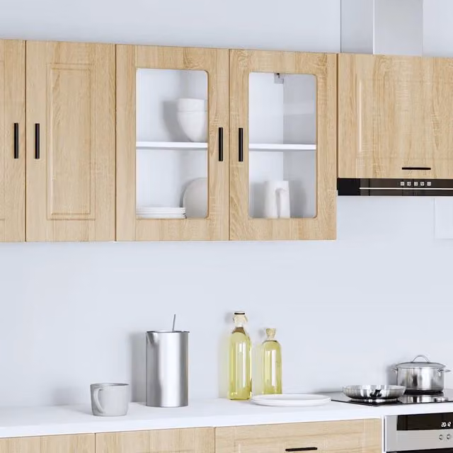 Pensile da Cucina con Porta in Vetro Porto Rovere Sonoma 854090