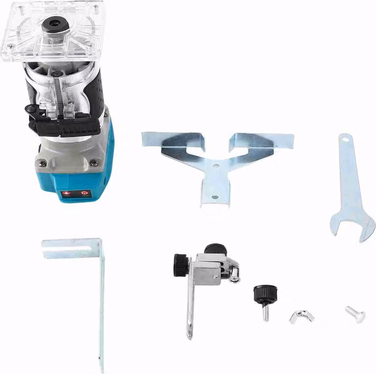 Fresatrice multifunzione per legno brushless a velocità variabile per fresatura, incisione, scanalatura e rifilatura (18.000 giri/min)
