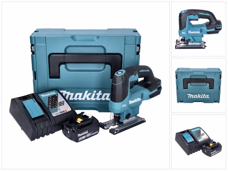 Seghetto alternativo a batteria Makita DJV 184 RG1J 18 V brushless + 1x batteria ricaricabile 6,0 Ah + caricabatterie + Makpac