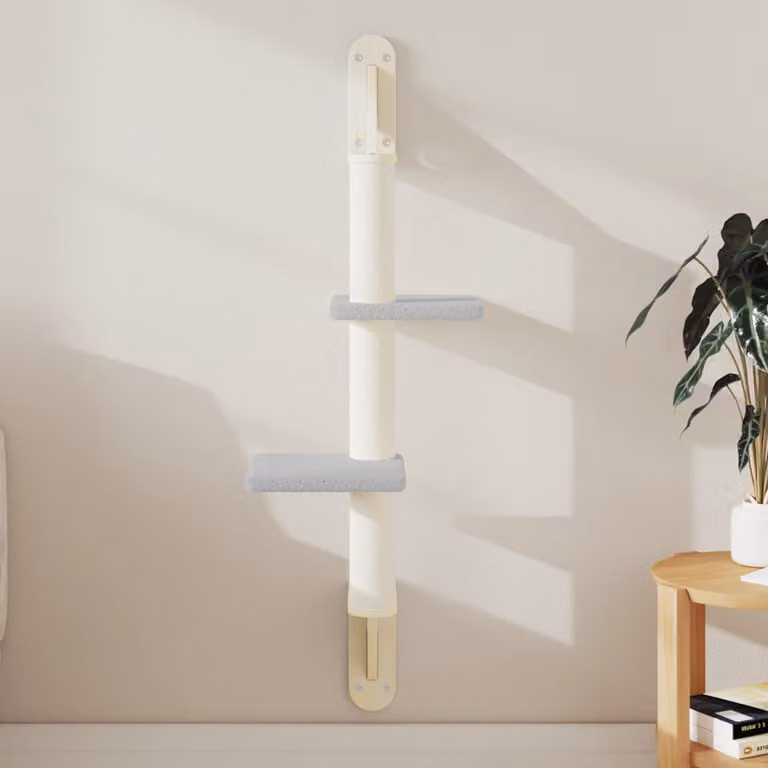 vidaXL Albero per Gatti con Tiragraffi in Sisal Grigio Chiaro Altezza: 108 cm