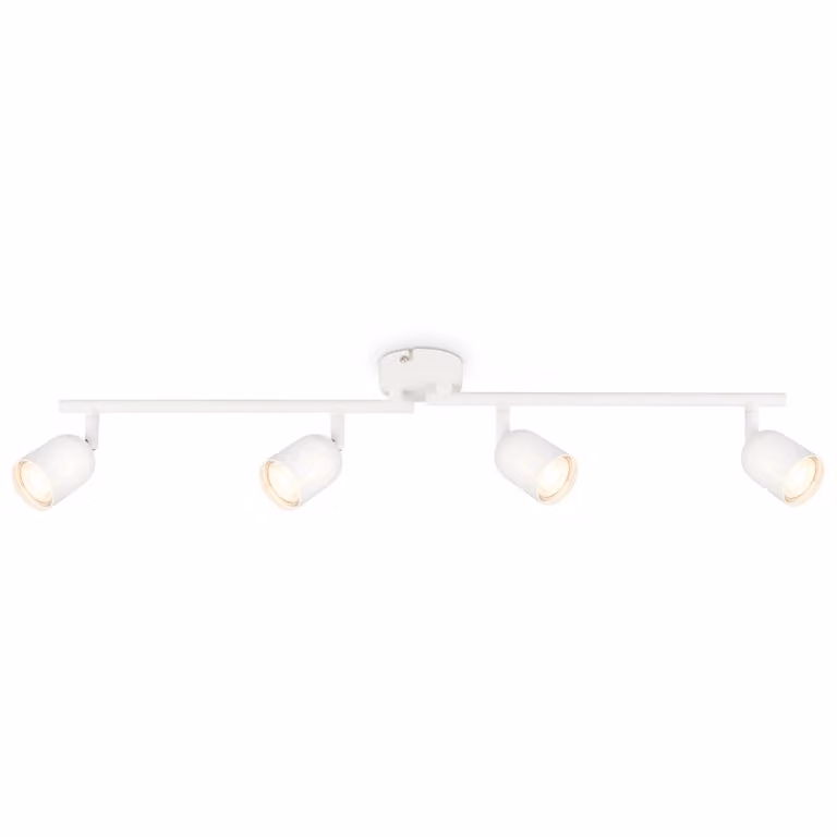 BRILONER Lampada da soffitto, orientabile, attacco GU10, bianco, 70,5 x 8 x 11 cm