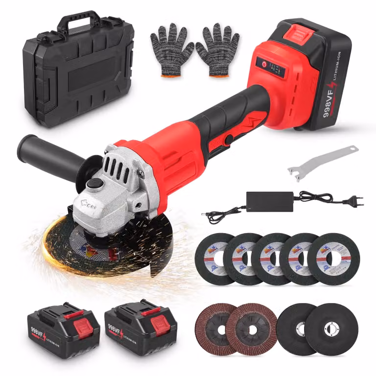 Smerigliatrice angolare, motore brushless, 3 livelli di velocità, classe A, classe A