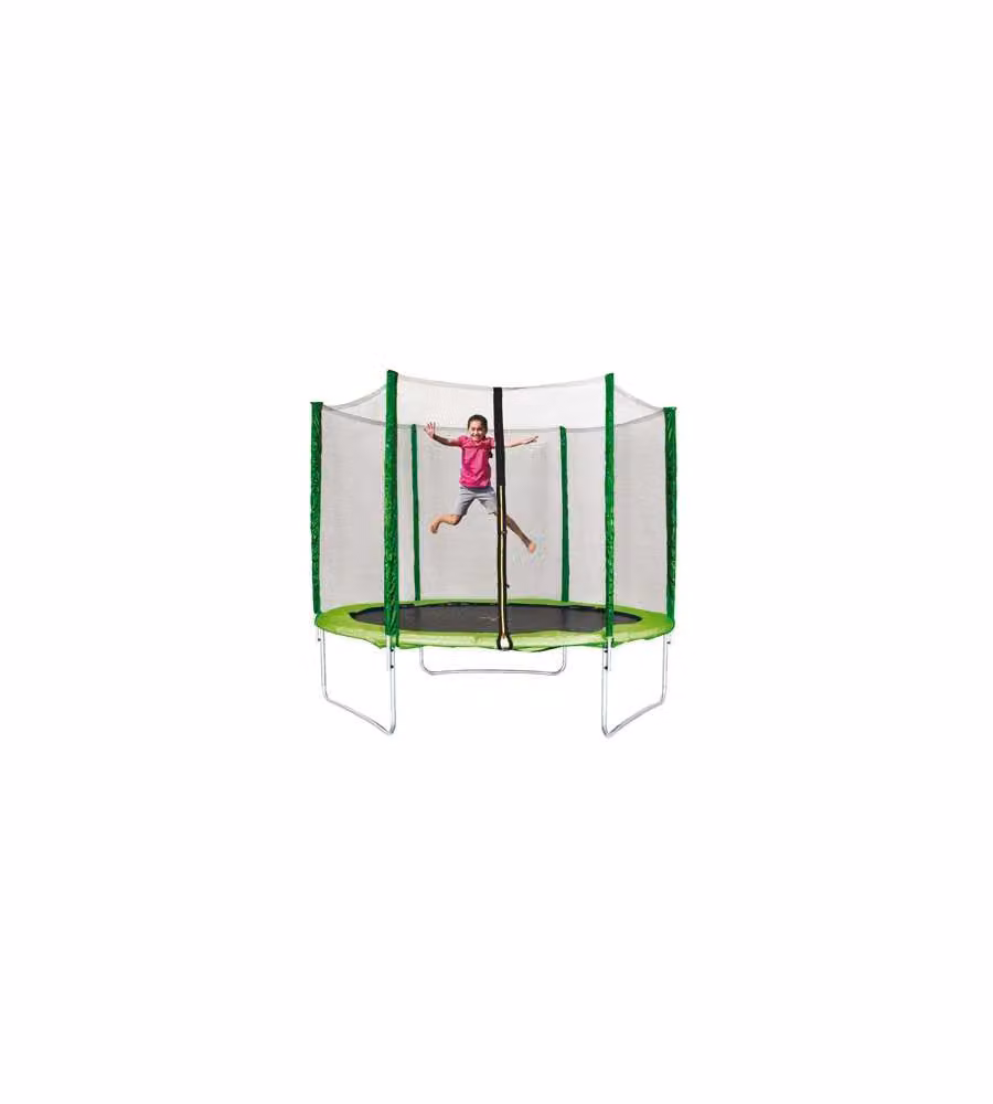 Trampolino Elastico per Bambini Jumpy Pro GDLC con Rete di Sicurezza Verde – 1