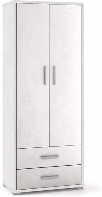 Mobile 2 Ante 2 Cassetti H182 L71 Kit Ossido Bianco cm 71x41x182h - Sarmog