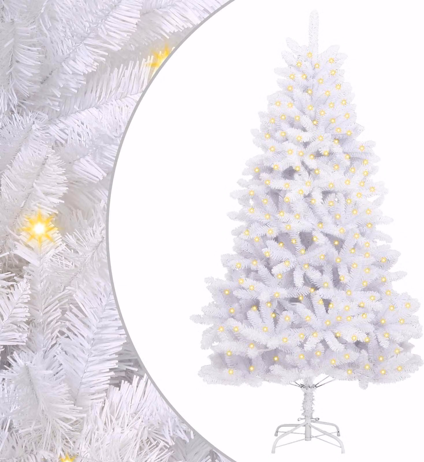 Albero di Natale artificiale Bianco 270 cm PVC e Metallo