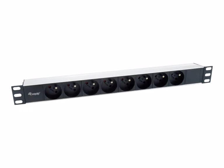 Equip 333313 Equip Steckdosenleiste 19"(1HE)8fach CEE7/7 1,8m Kabl.(Fr)si