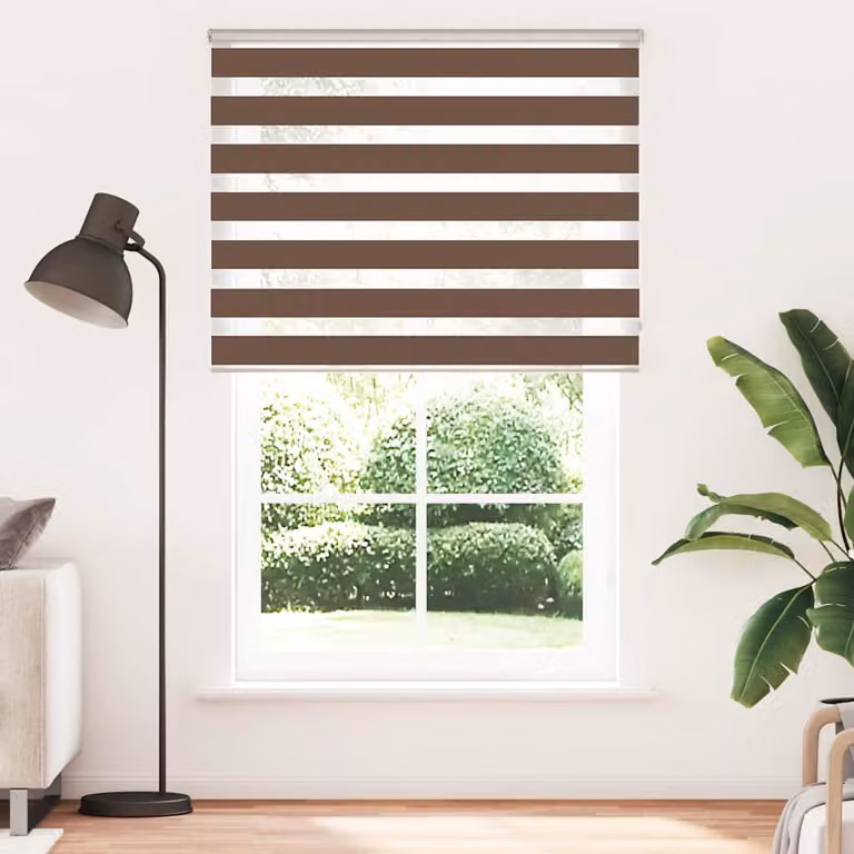 vidaXL Tenda a Rullo Zebra Larghezza Tessuto 145,9 cm Poliestere